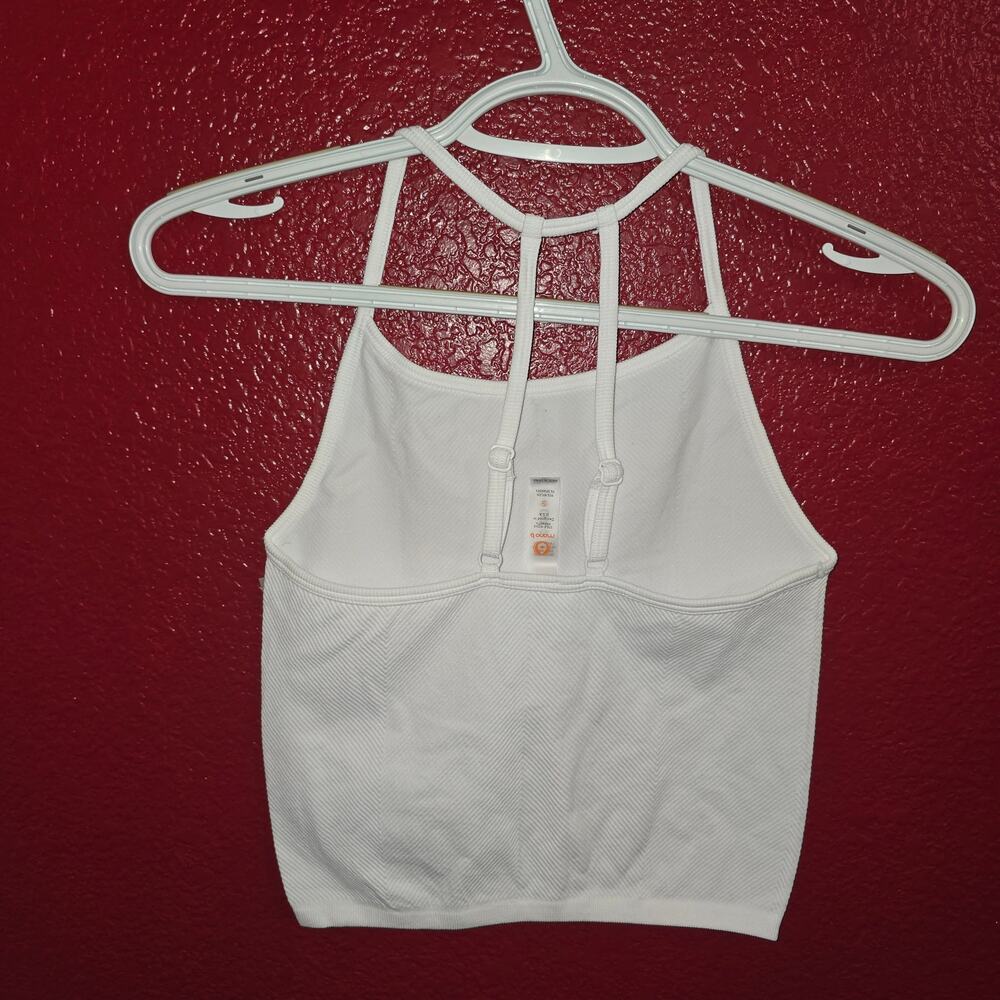 Mono B Think Racerback White Activewear Tank Small - Picture 2 of 4